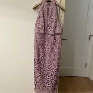 Bardot Gemma Halter Lace Sheath Dress